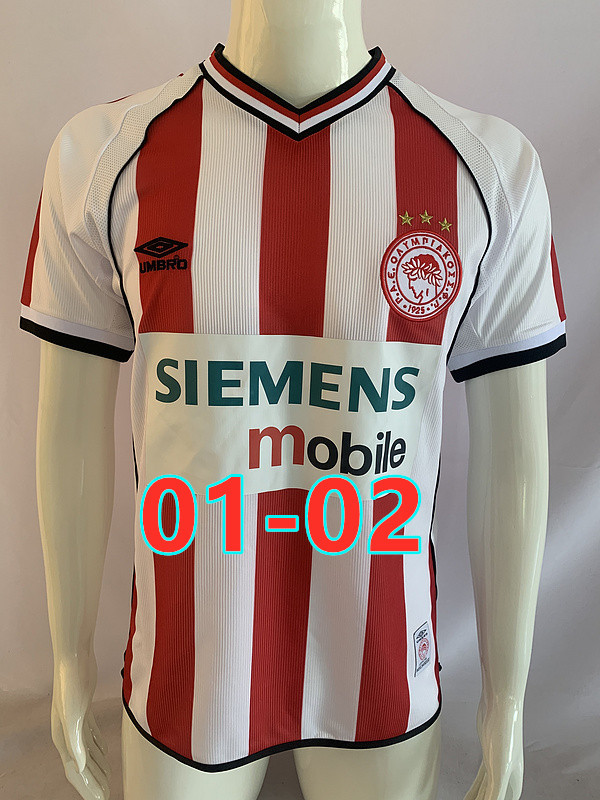 Maillot domicile Olympiacos 01-02 rétro