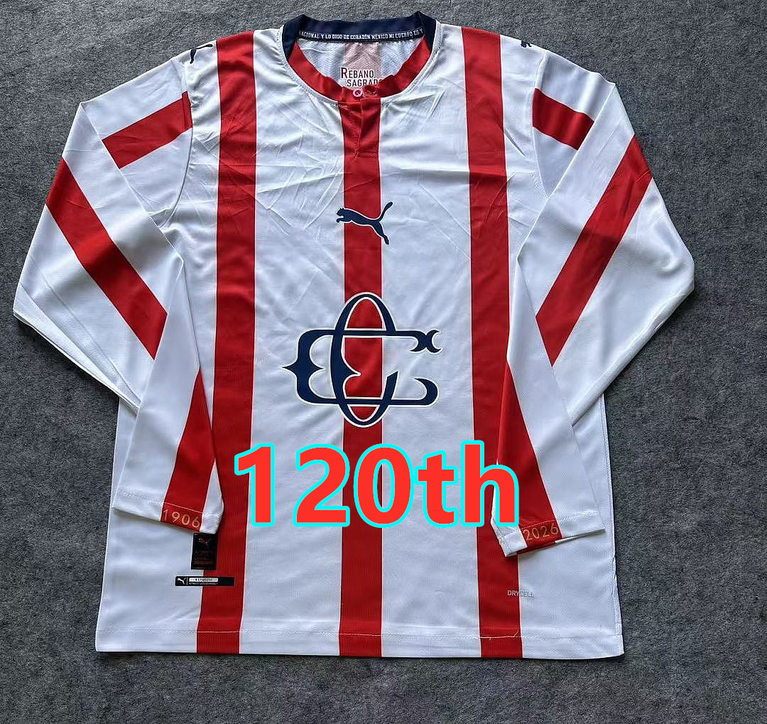 Maillot domicile Chivas 120ᵉ anniversaire rétro manches longues
