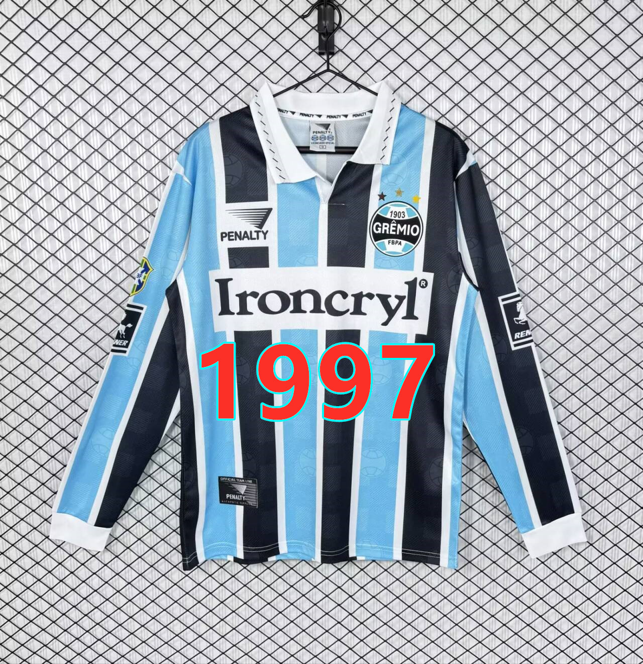 Maillot domicile Gremio 1997 rétro manches longues