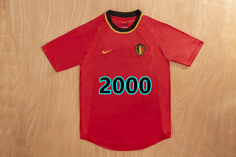 Maillot domicile Belgique 2000 rétro