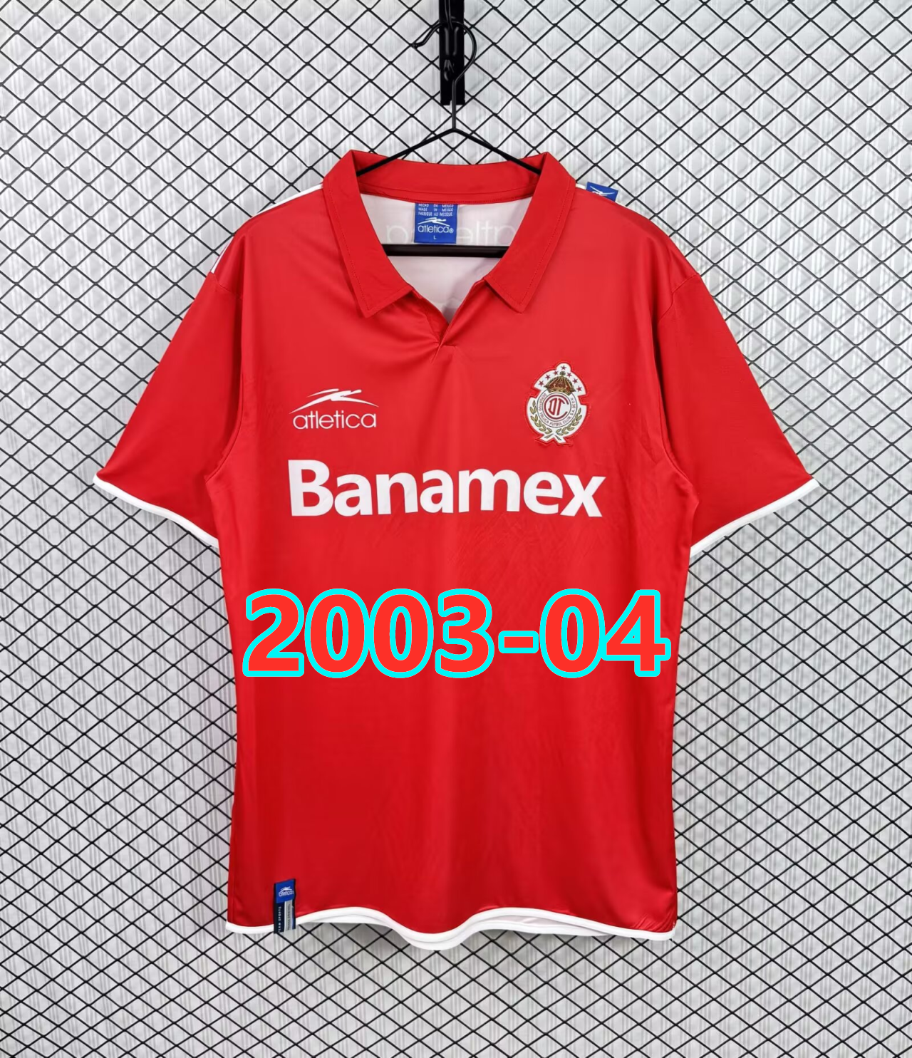 Maillot domicile Toluca 2003-04 rétro (version supporter)