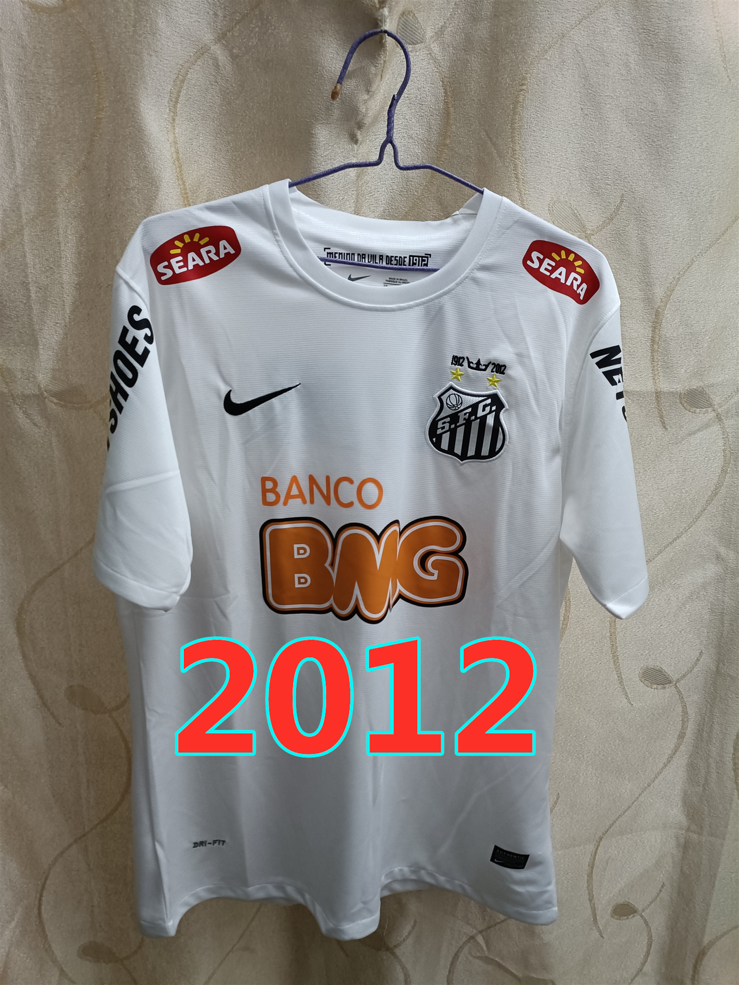 Maillot domicile Santos 2012 rétro