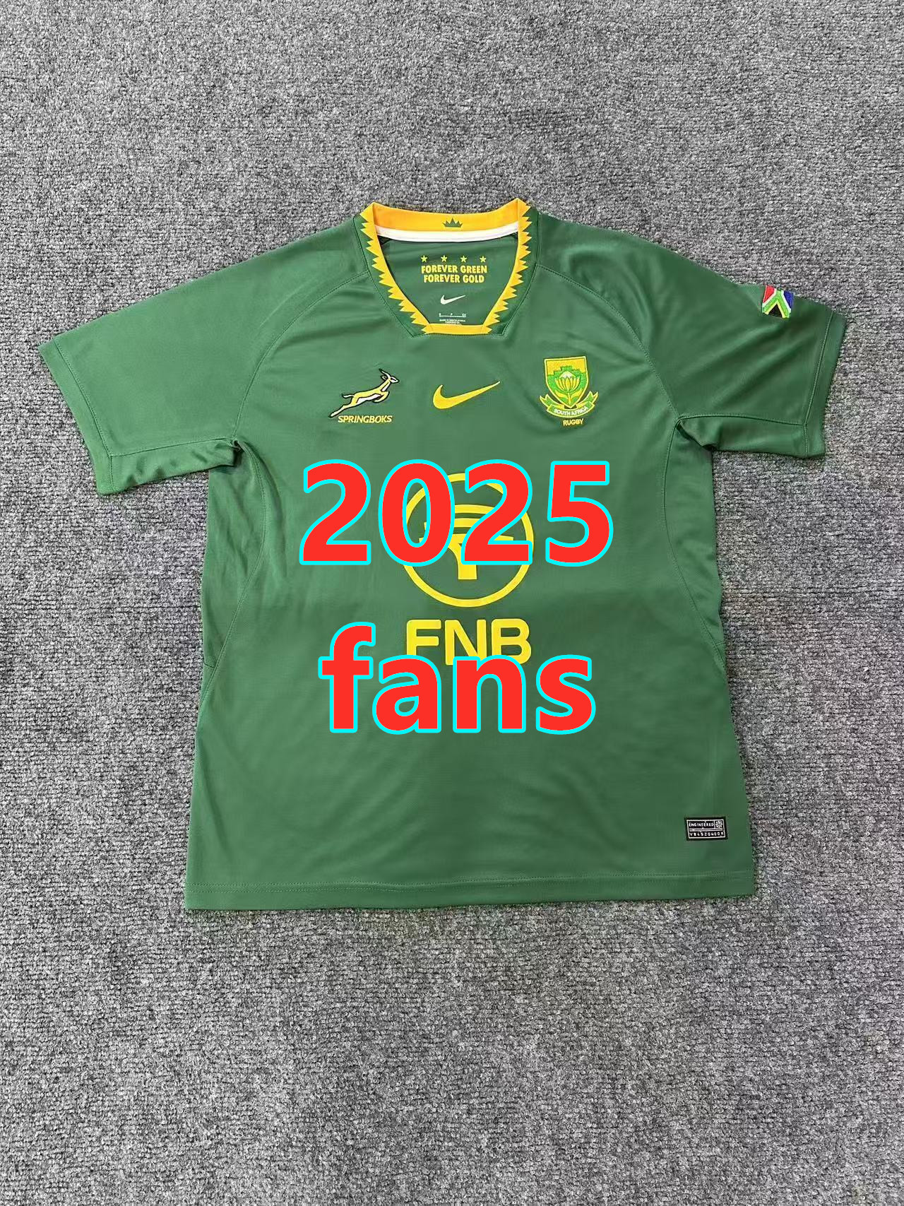 Maillot domicile Afrique du Sud 2025 (version supporter)