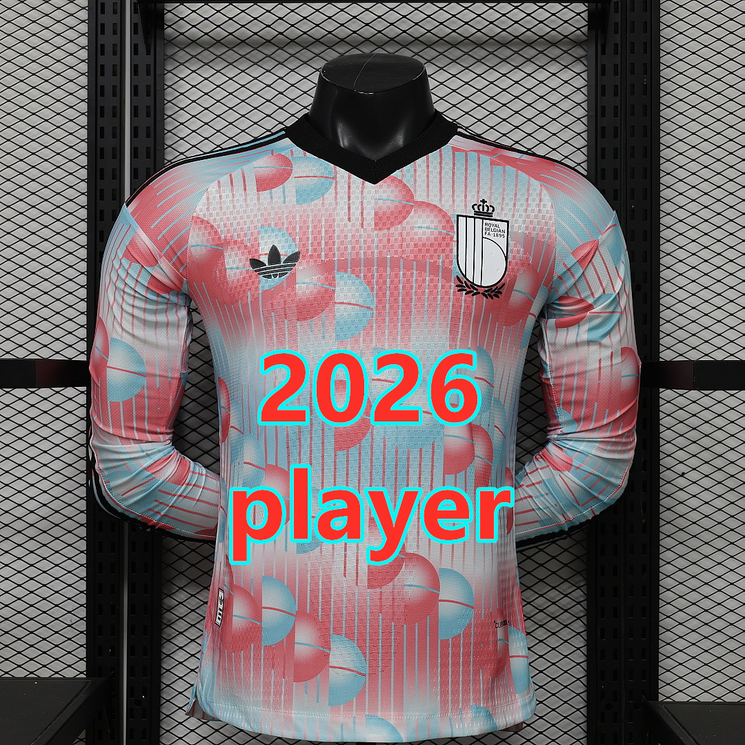 Maillot extérieur Belgique 2026 manches longues (version joueur)