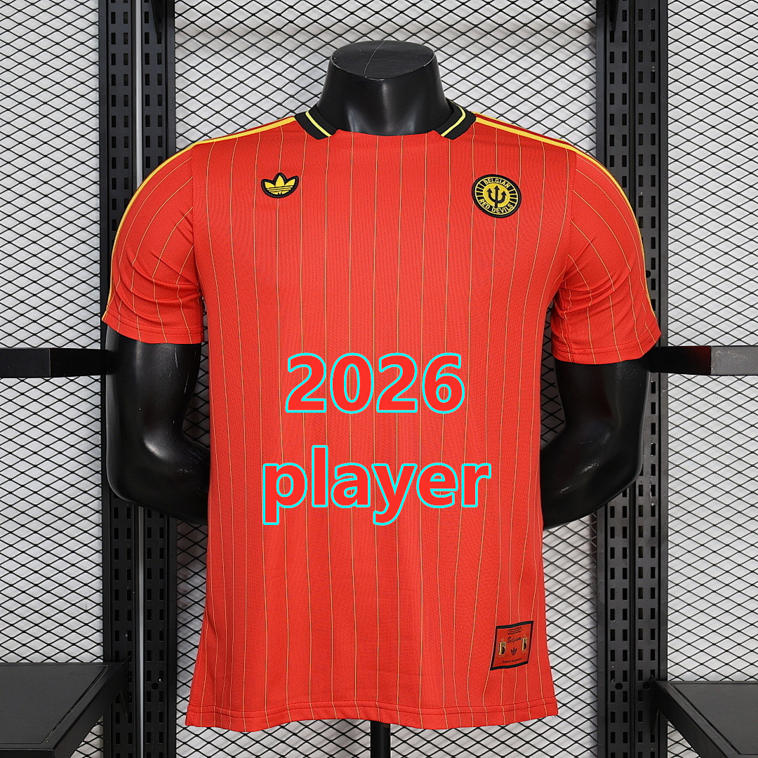 Maillot Belgique 2026 rétro (version joueur)