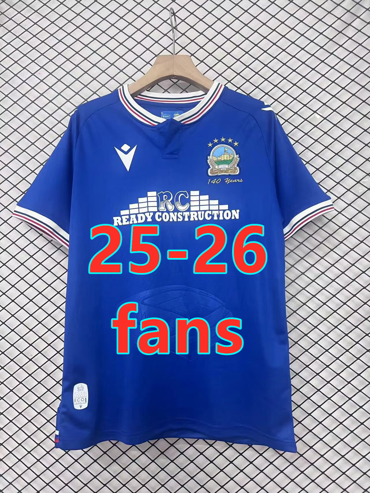 Maillot domicile Linfield 25-26 tailles 140 (version supporter)