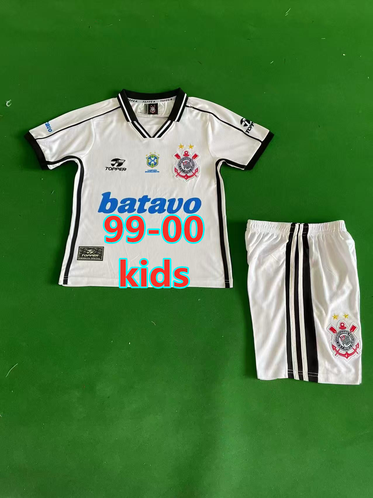 Ensemble domicile Corinthians 99-00 rétro (enfant)