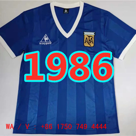 Maillot extérieur Argentine S-2XL 1986 rétro