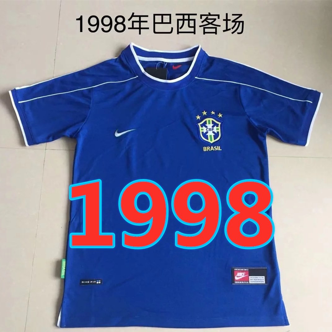 Maillot extérieur Brésil S-2XL 1998 rétro
