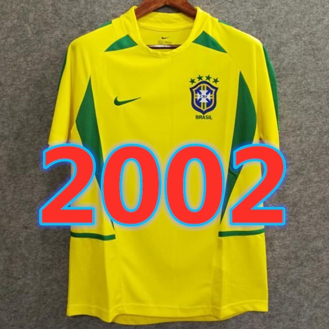Maillot domicile Brésil S-2XL 2002 rétro