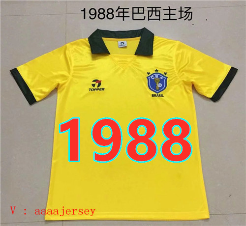 Maillot Brésil 1988 rétro qualité TopThai