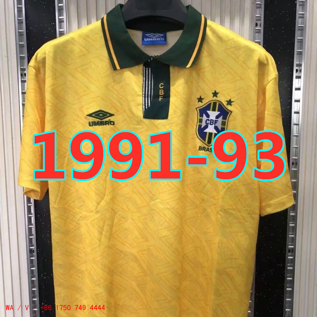 Maillot domicile Brésil 1991-93 rétro qualité TopThai