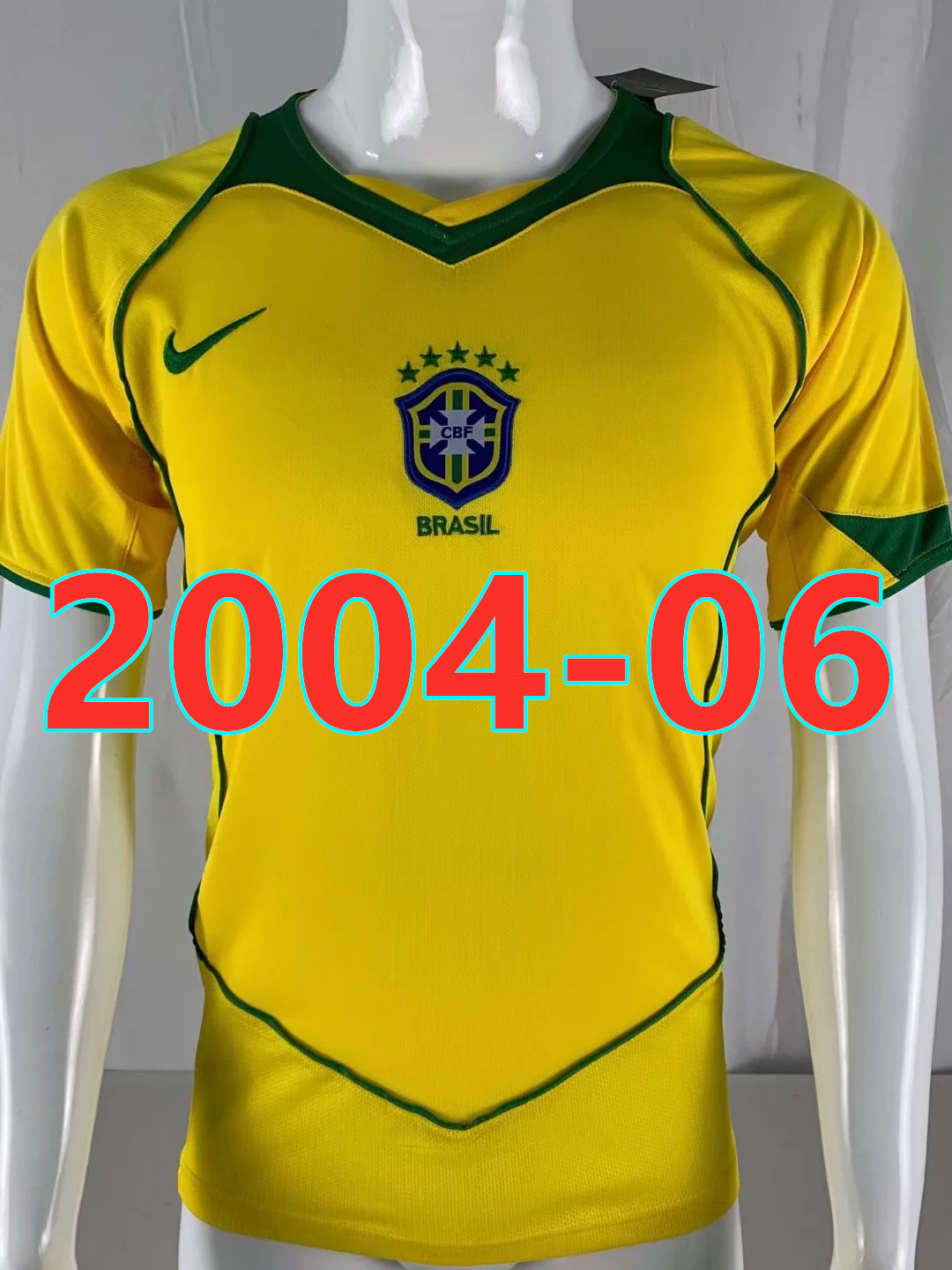 Maillot domicile Brésil 2004-06 rétro