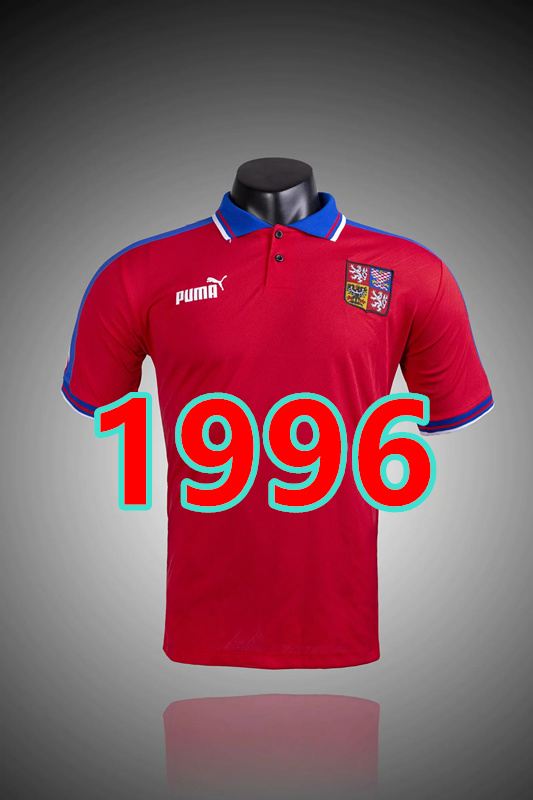 Maillot domicile République tchèque 1996 rétro qualité TopThai