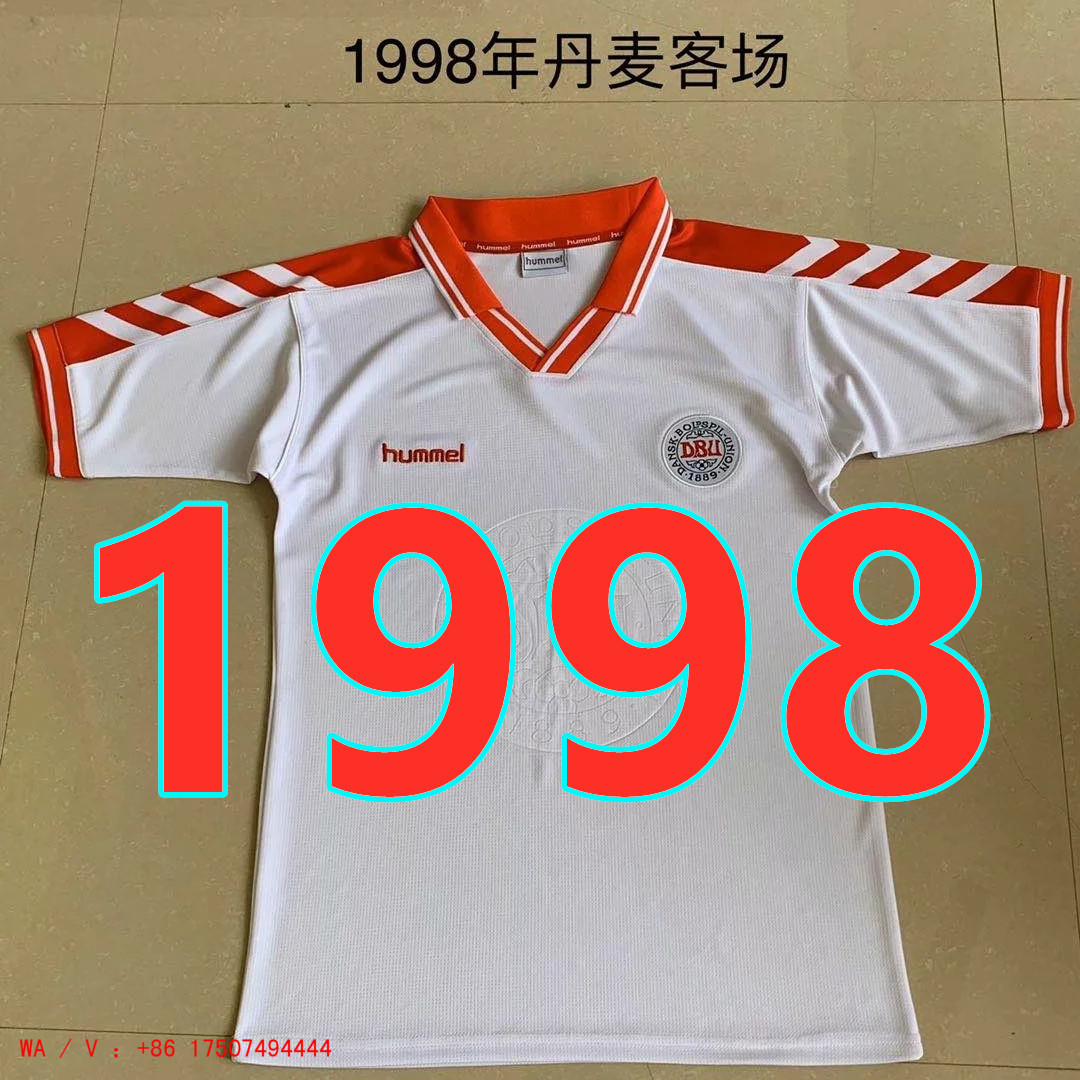 Maillot extérieur Danemark 1998 rétro qualité TopThai