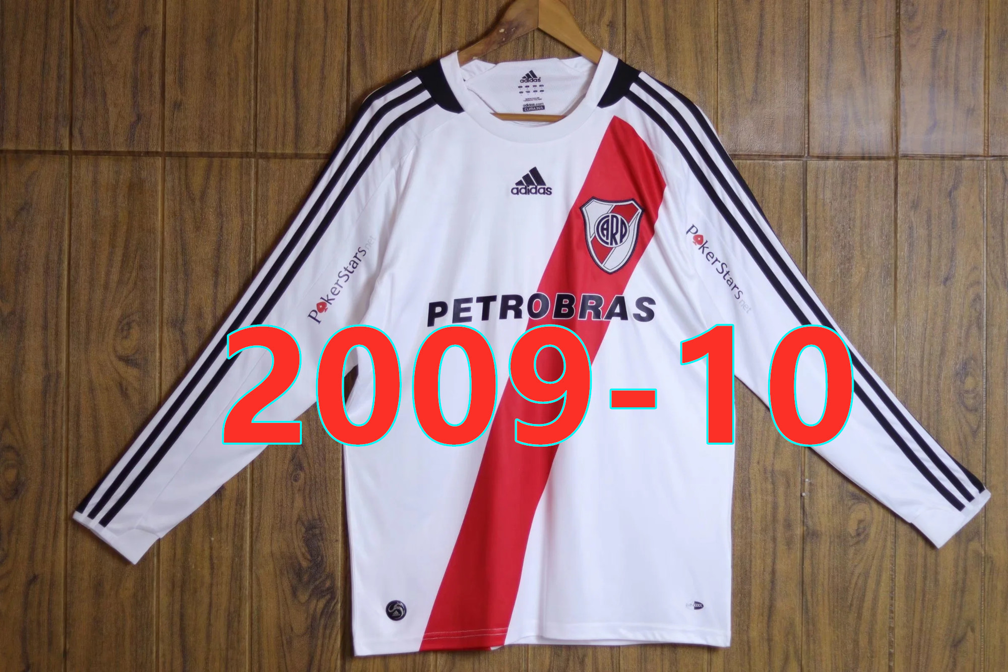 Maillot domicile River Plate 2009-10 rétro manches longues