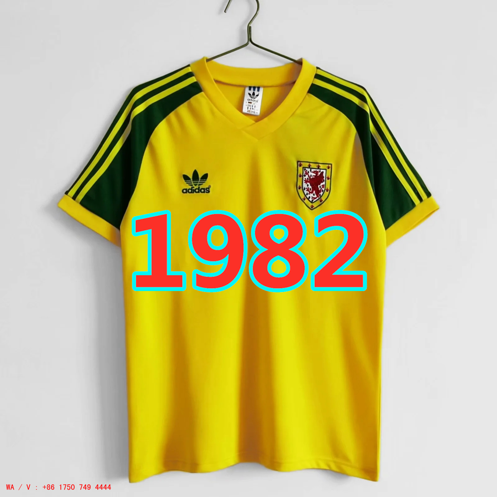 Maillot extérieur Pays de Galles 1982 qualité TopThai rétro