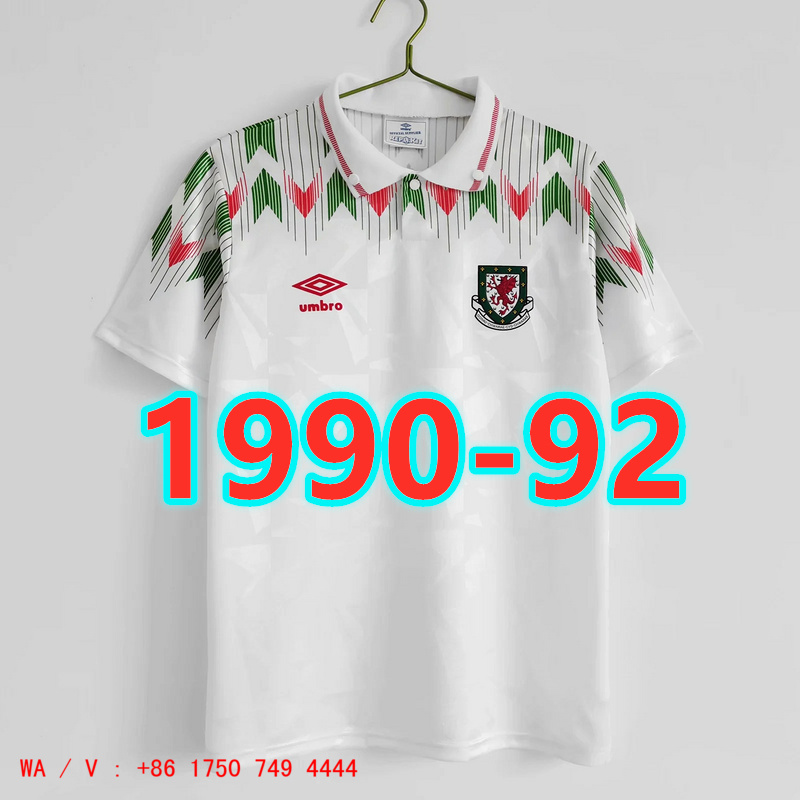 Maillot extérieur Pays de Galles 1990-92 qualité TopThai rétro
