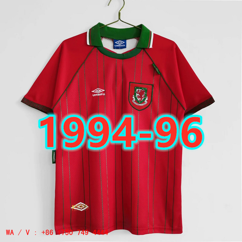 Maillot domicile Pays de Galles 1994-96 qualité TopThai rétro
